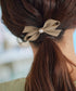 【2TYPE/ゴム&クリップ】レザーリボンヘアアクセサリー